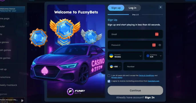 funzybets registration